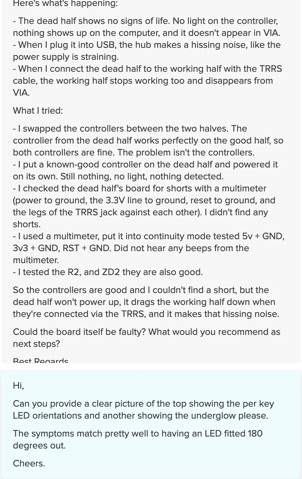 Email reply